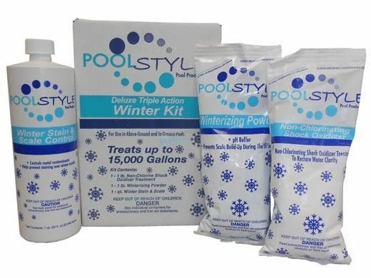 PoolStyle Deluxe Triple Action Winterizing Kit | 15,000 Gallons | 33845P