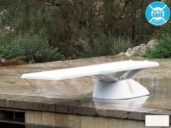 Inter-Fab Edge Base With Edge AquaBoard Board Complete | 6' White With White Top Tread And White Base | EDGE6WW-KIT