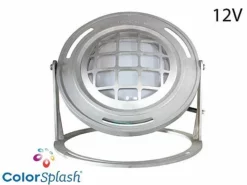J&J Electronics ColorSplash LED Underwater Fountain Luminaire | With Guard And Base | 12V 10' Cord | LFF-F1C-12-WG-WB-10