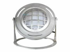J&J Electronics PureWhite LED Underwater Fountain Luminaire | Base And Guard | 12V 10' Cord | LFF-F1L-12-WG-WB-10