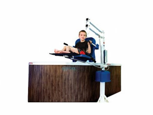 Aqua Creek Spa Lift Elite | No Anchor | White Powder Coat With Blue Seat | F-006SLE - Image 3