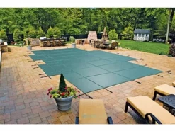 Loop-Loc 15-Year Mesh Safety Cover | Grecian 16'-6" X 32'-6" | 4' X 8' Center End Step | LL163248GCES