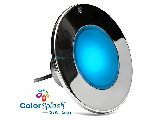 J&J Electronics ColorSplash XG-W Series RGB + White LED Pool Light SwimQuip Version | 120V Equivalent To 500W 30' Cord | LPL-F2CW-120-30-PSQ 23061