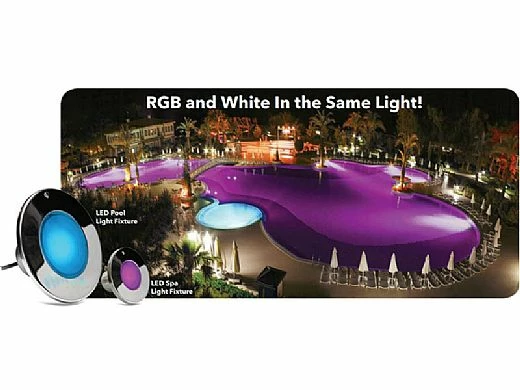 J&J Electronics ColorSplash XG-W Series RGB + White LED Pool Light SwimQuip Version | 120V Equivalent To 500W 30' Cord | LPL-F2CW-120-30-PSQ 23061 - Image 2