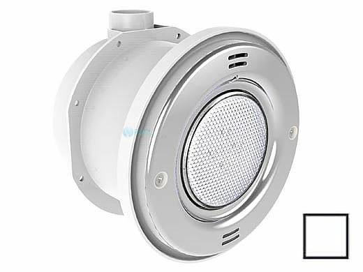 A&A Manufacturing QuikBrite Adjustable Angle White LED Pool And Spa Light | 12V 50' Cord | White Trim Plate | 579569