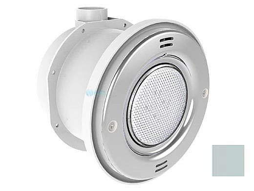 A&A Manufacturing QuikBrite Adjustable Angle White LED Pool And Spa Light | 12V 50' Cord | Light Gray Trim Plate | 579593