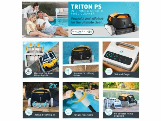Maytronics Dolphin Triton PS Inground Robotic Pool Cleaner With PowerStream | 99996207-USW - Image 4