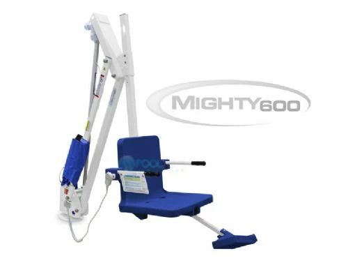 Aqua Creek Mighty 600 Pool Lift | No Anchor | White Powder Coat With Blue Seat | F-MTY600 - Image 5