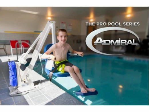Aqua Creek Admiral Pool Lift | White With Blue Seat | F-ADMRL - Image 2