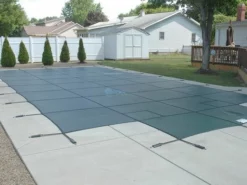 GLI 12-Year Secur-A-Pool Mesh Safety Cover | Rectangle 12' X 24' Green | 201224RESAPGRN