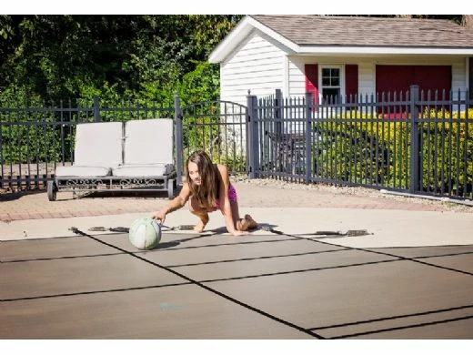 GLI 12-Year Secur-A-Pool Mesh Safety Cover | Rectangle 12' X 24' Tan | 201224RESAPTAN - Image 3