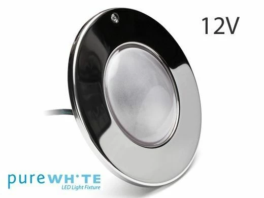 J&J Electronics PureWhite LED Pool Light XI Series | 12V Warm White Equivalent To 500W+ 30' Cord | LPL-F5W-12-30-P27 21167