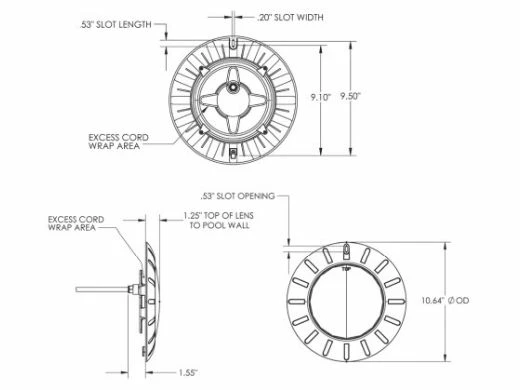 S.R.Smith KeloXL Color RGB LED Pool Light | 38W 12V 80' Cord | White Trim Plate | KLED-C-XL-80 - Image 3