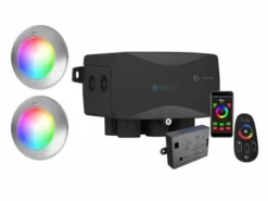 PAL Lighitng Evenglow Multi-Color LED Spa Light & Transformer Kit | 7W 12V Spa Lights | 65W 24VDC Transformer | 64-EGL-80-64-EGM-80-64-PCR-1ZW-65