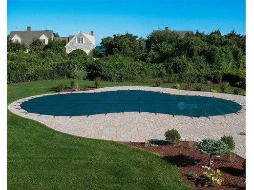 Merlin SmartMesh 15-Year Mesh Safety Cover | Rectangle 16' X 32' | 4' Offset 4' X 8' Left Side Step | Blue | 31M-T-BU - Image 3