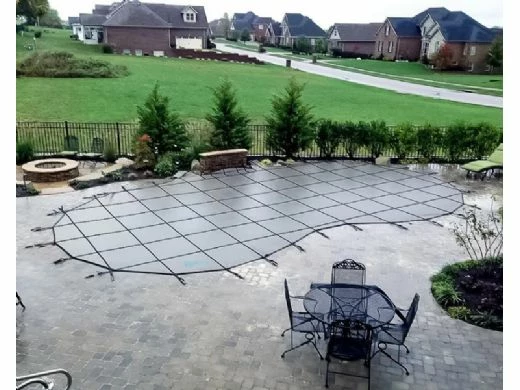 Merlin 10-Year Solid Safety Cover With Drain Panel | Rectangle 16' X 32' | 1' Or 2' Offset 4' X 8' Right Side Step | Blue | 25W-X-BU - Image 6