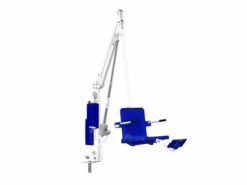 Aqua Creek Revolution XL Pool Lift | No Anchor | White Powder Coat With Blue Seat | F-REVXL