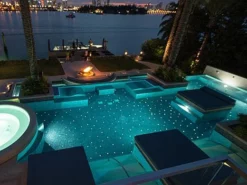 SR Smith Star Floor Kit 60' Fiber 25 Fixtures For Gunite Pools | 25 Points Of Light | 2 Strands Of Fiber At Each | SFK25-60