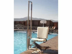 Spectrum Aquatics WP400 Lolo ADA Pool Lift | 400 Lbs Capacity 180 Degrees Rotation 55 PSI | Anchor Not Included | 27550 | 26285